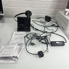Poly Savi 8240 Office Wireless DECT Headset System w/ Base Tested Working