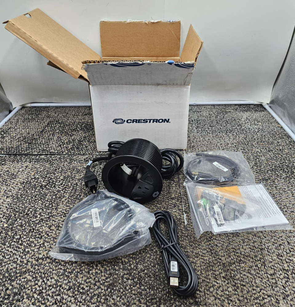 CRESTON TT-100-B-T Connect It™ Cable Caddy w/120V Outlet Black Textured