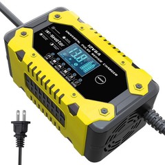12V 6A Smart Car Battery Charger Pulse Repair for AGM LiFePO4 Motorcycle SUV