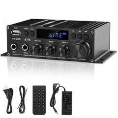 Stereo Amplifier Home Audio Receiver AK-390,AMP Speaker Bluetooth 5.0 Amplifi…