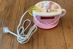 Hello Kitty Sanrio RCA Alarm Clock Radio Pink Teacup AM/FM Decor Digital WORKS