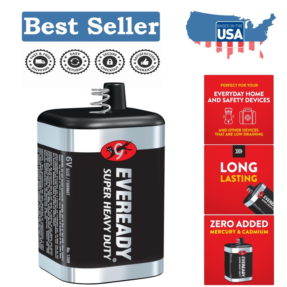 Single Use Super Heavy Duty 6V Battery – Ideal for Lanterns & Smoke Alarms