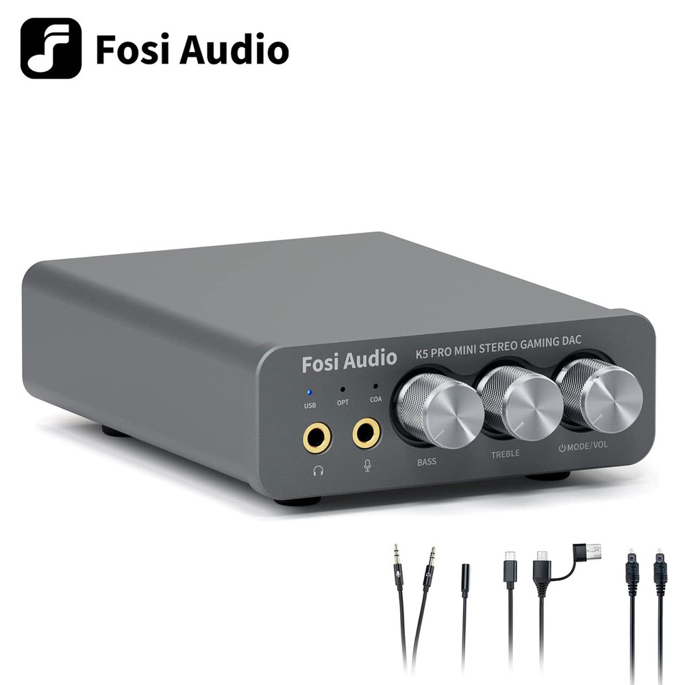 Fosi Audio K7 or K5 PRO DAC Amp HiFi Gaming Desktop 4.4mm Balanced 2100mW Ultra