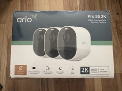 Arlo Pro 5S 2K 3 Wire-Free Spotlight Security Cameras VMC4360P-100NAS – New