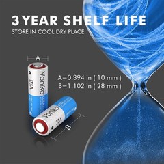 Voniko Alkaline Battery 23A – Ultra 23A Batteries (6-Pack) – Long Lasting 12 Vol