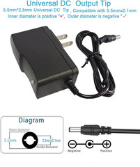 Universal 12.6V 1A Power Supply Adapter 100-240 AC to DC 1000Ma 850Ma 500Ma with