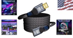 High-Speed 16K HDMI Male to Female Extension Cable 6.6FT – Tangle-Free Design