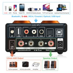 Douk Audio ST-01 PRO Bluetooth Tube Amplifier VU Meter USB DAC COAX/OPT Amp 100W