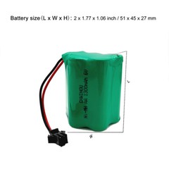 6V 1300mAh Ni-MH AA SM2P Rechargeable Battery Pack Plug For Toy Remote Car 2PCS