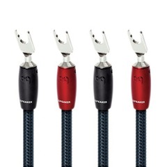 AudioQuest ThunderBird Bi-Wire Speaker Cable Jumpers – Spade to Banana, Set of 4