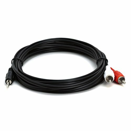 RCA 3.5mm Audio Stereo Male To 2-RCA Male Audio Cable – 6 Feet Long