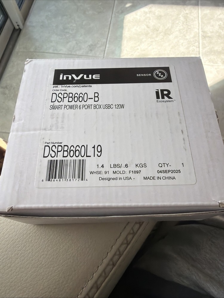 NEW Invue Smart Power 6 Port Box USB-C 120W / DSPBB660