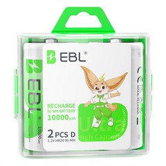 EBL Lot C D Size Batteries Rechargeable,Optional Charger for C &D cell Battery