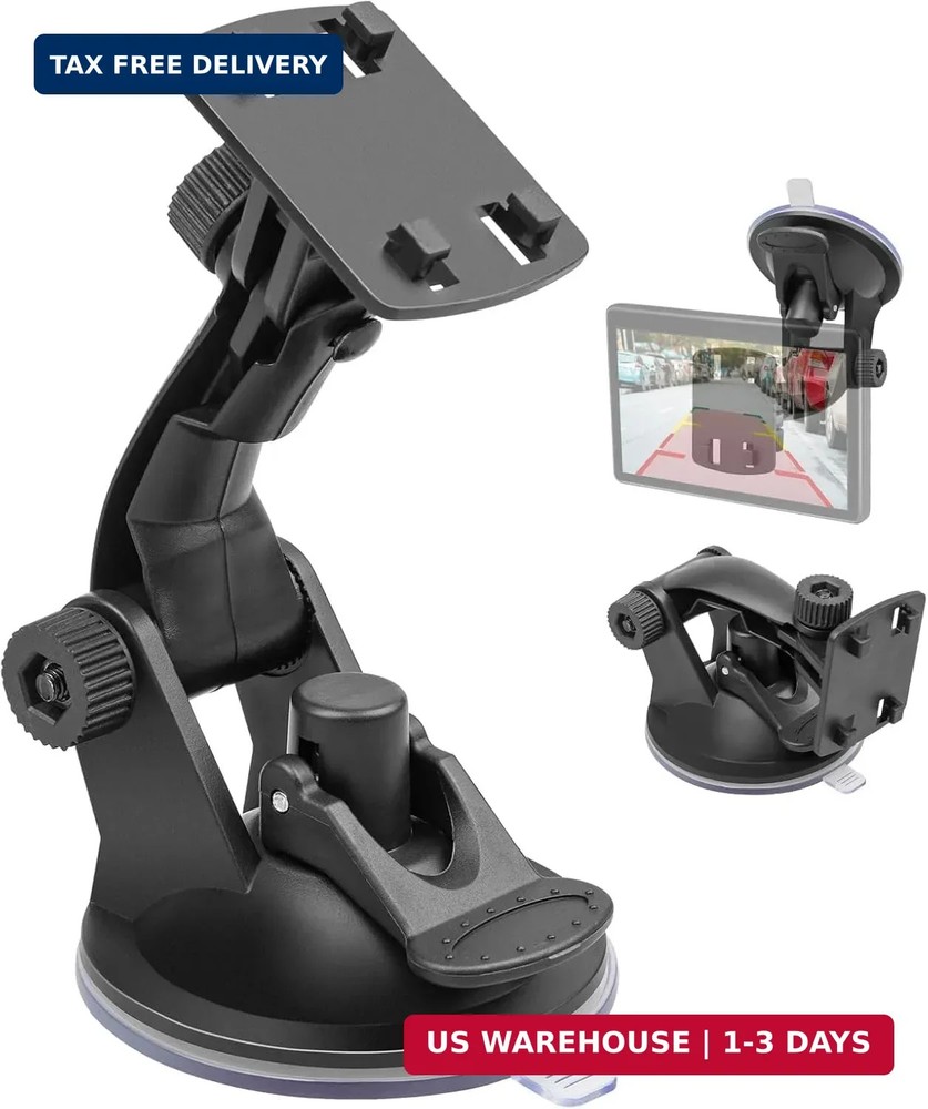 EWAY 4-Hole Direct Fit Suction Cup Mount for Backup Camera 4.3″/5″ Monitor, Knob