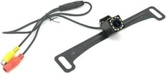 Black Universal Backup Camera License Plate Bracket for Enhanced Vehicle Safety