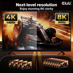 8K 60Hz DisplayPort to HDMI Cable – Active Adapter for Gaming PC, Laptop, TV, Mo