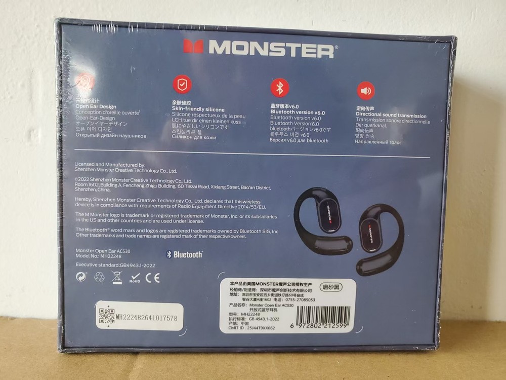 MONSTER Bluetooth Earphones Noise-Canceling Wireless Bio-Fiber AC530