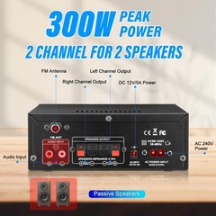 Daakro AK45 Stereo Audio Amplifier,300W 300W x 2, AK-45(300W+300W RMS Power)