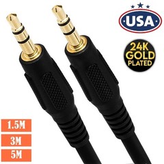 3.5mm Cable Male to Male Stereo Audio Speaker iPad PC Car Auxiliary AUX Cord USA