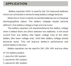 48V/24V Battery Equalizer Balancer Solar System Protection Battery Balancer