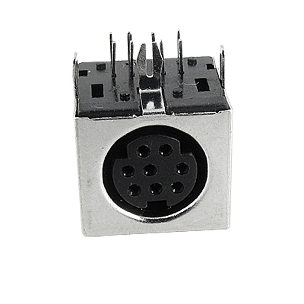 uxcell 5 Pcs Replaceable S-Video 8 Pin PCB Mounted Mini Din Sockets
