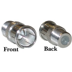 Coaxial Quick Connect Adapter Threaded F-pin Female to Quick F-pin Male 200-103