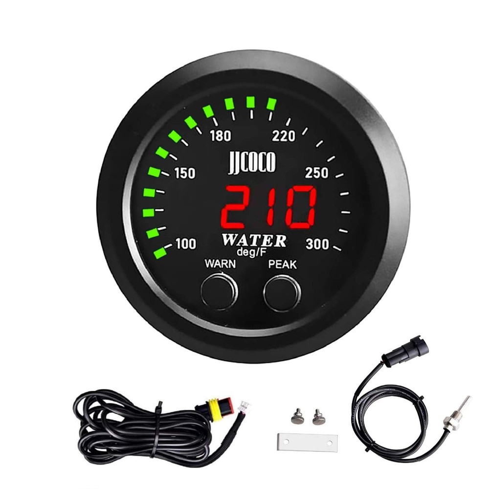 ZHSYMX Universal 52mm Water Temperature Gauge with Joint Pipe: None, Green