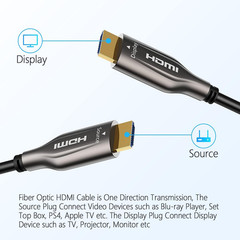 Fiber Optic HDMI Cable 100 Feet, HDMI 2.0, 18Gbps, Supports 4K@ 60Hz, 4:4:4/4:2: