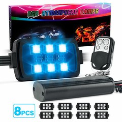 8 Pods Million Multi-Color RGB Motorcycle Underglow Neon LED Accent Lights Kit