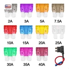 Car Add-A-Circuit Standard Micro Mini 2/3 Low-Profile Blade Fuse Tap Adapter