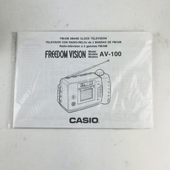CASIO Freedom Vision LCD Color TV with FM / AM Clock Radio | AV-100 | Portable