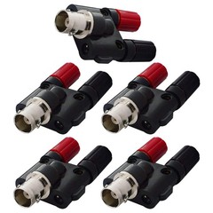onelinkmore BNC Female to Dual Banana Socket Binding Post RF 5 PCS