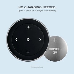 Compact Wireless Music Control Button for iPhone, Android, and Car Audio Systems