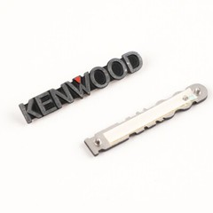 2X KENWOOD speaker Logo Nameplate Badge Replacement Piece 36.5mm X 5.8mm