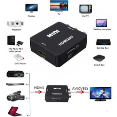 1080P HDMI To AV RCA Audio Video Converter CVBS Adapter for PS3 PS4 DVD PC To TV