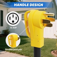 Fahkns 50A Generator Cord Cord Organizer 20 Ft 14-50P To Ss2-50R Power Cord
