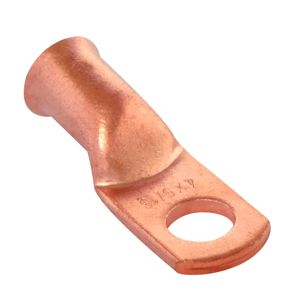 25pcs 4 GA AWG 5/16″ Copper Wire Ring Terminal Crimp Battery Welding Cable Lug