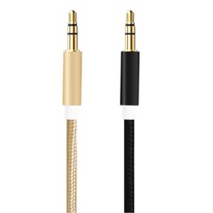 3.5mm AUX Audio Nylon Braided Cord Cable PC iPod Car Phone headphone more