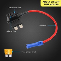 10pc 12V Car Add-a-Circuit Fuse Adapter w/ Standard & Mini Tap Blade Fuse Holder