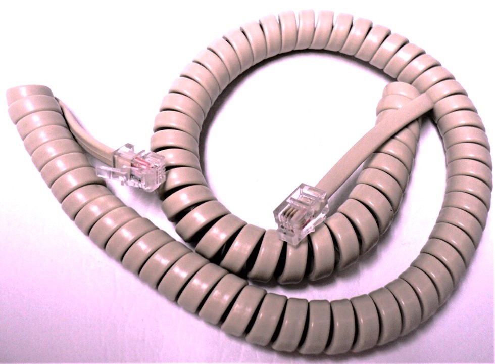 Scitec Hotel Phone Handset Cord Analog STC 2510D 2554W Curly Ash 9Ft