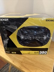 KICKER 6x9in 3-Way Car Speakers 75W RMS 350W Peak 4 Ohm 48ESC693 New