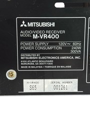 Mitsubishi M-VR400 Stereo AM/FM AV Receiver 5.1 Dolby Surround 240W No Remote
