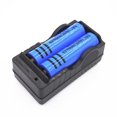 2x 3.7V 3000mAh Multipurpose Li-ion Batteries Rechargeable Battery+Dual Charger