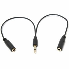 3.5mm 1FT Audio Headphone Mic Y Splitter Dual Cable Adapter Male to 2 Female US