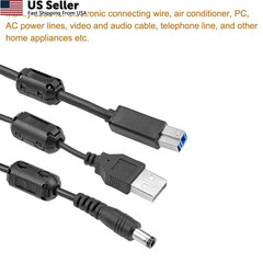 uxcell 3.5-5mm Ferrite Cores Ring Clip-On RFI EMI Noise 3.5-5mm, Black