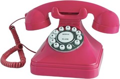 Retro Landline Home Corded Old Fashion Desk Basic Pink Decorative Analog Tel…