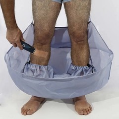 Shaving Body Hair Bib Tool for Household Business Travel Use, Waterproof (Blue)