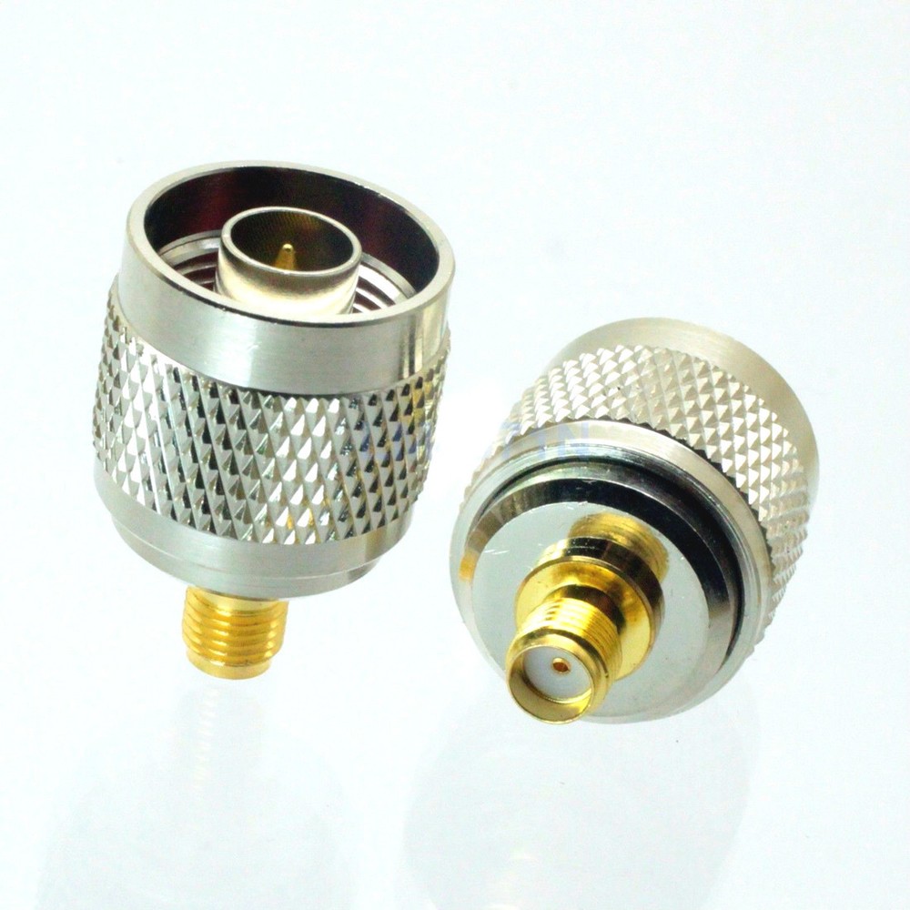 2pcs Adapter N plug male to SMA female jack RF Coax connector straight