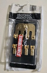ESOTERIC STREETWIRES FUSE BLOCK 24K GOLD PLATED OVER SOLID BRASS USA