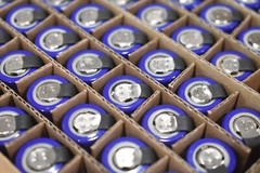 TENERGY 14500 LI-ION CYLINDRICAL FLAT TOP RECHARGEABLE BATTERY, TABS, (LOT OF 4)